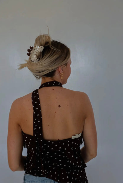 Brown & Cream Petal Arch Claw