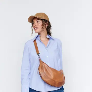 Callie Handcrafted Leather Sling Bag - Cognac