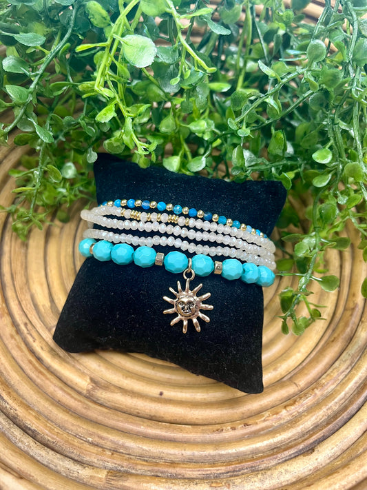 Turquoise Sun Bracelet Set