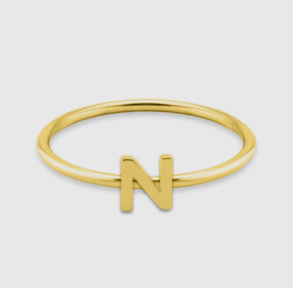 18K Gold Initial Rings