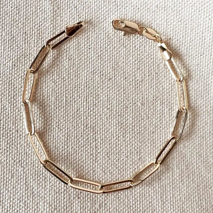Classic Paperclip Bracelet - 18k Gold Filled