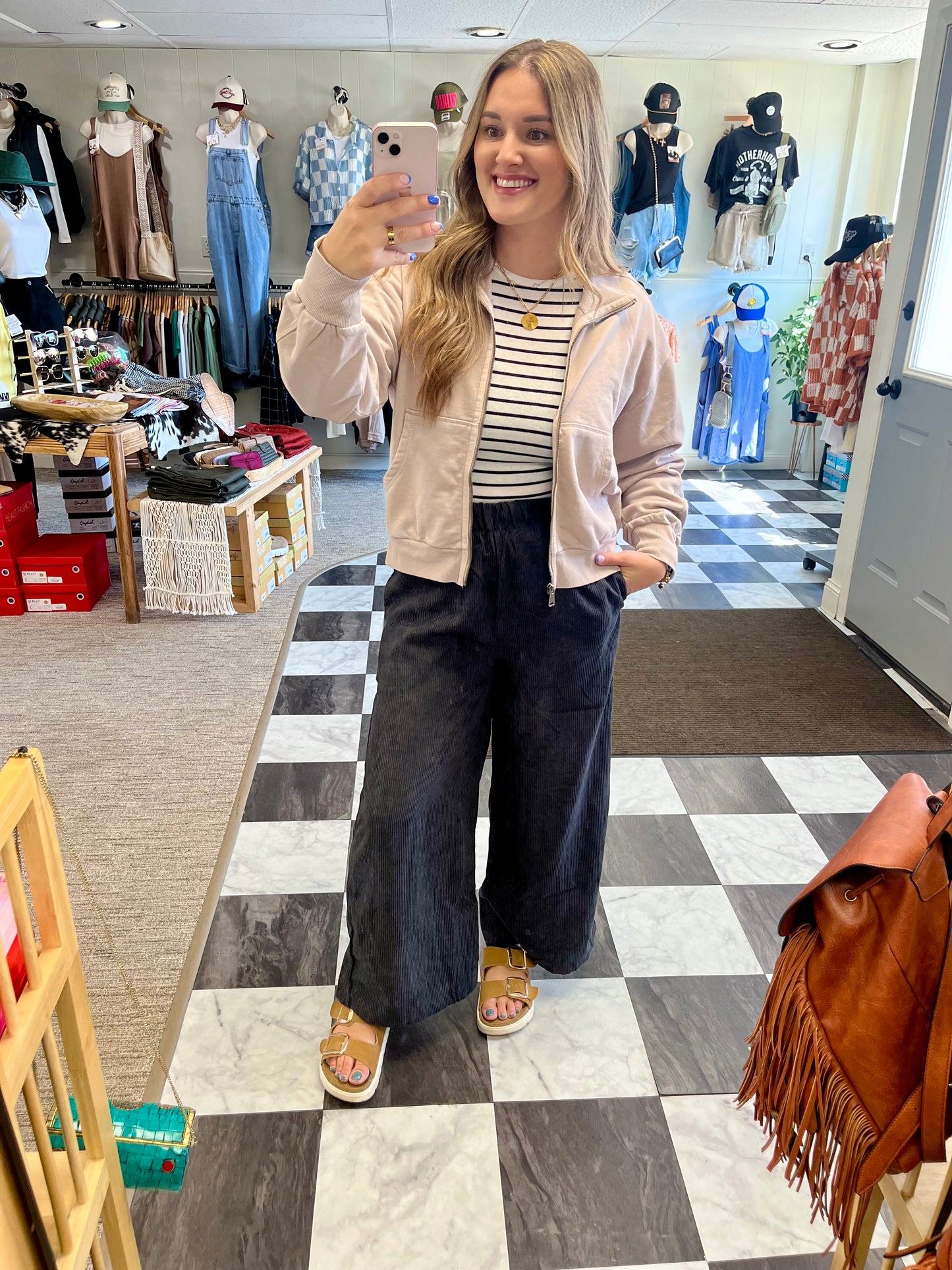 Lanae Striped Long Sleeve - White/Black