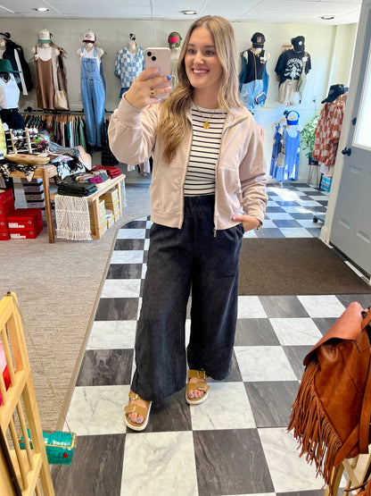 Lanae Striped Long Sleeve - White/Black