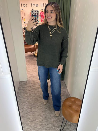 Ellie Sweater - Olive Green