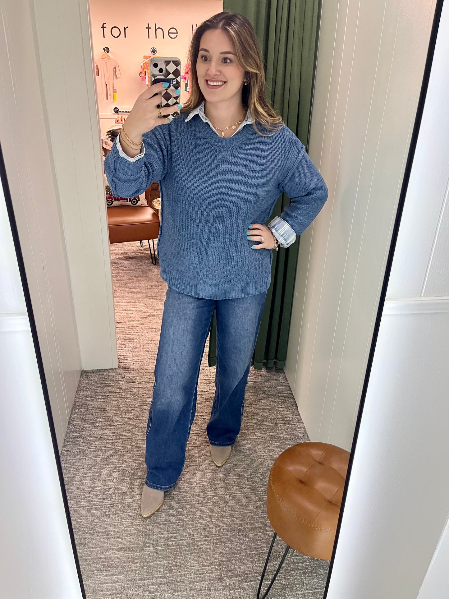 Ellie Sweater - Dusty Blue