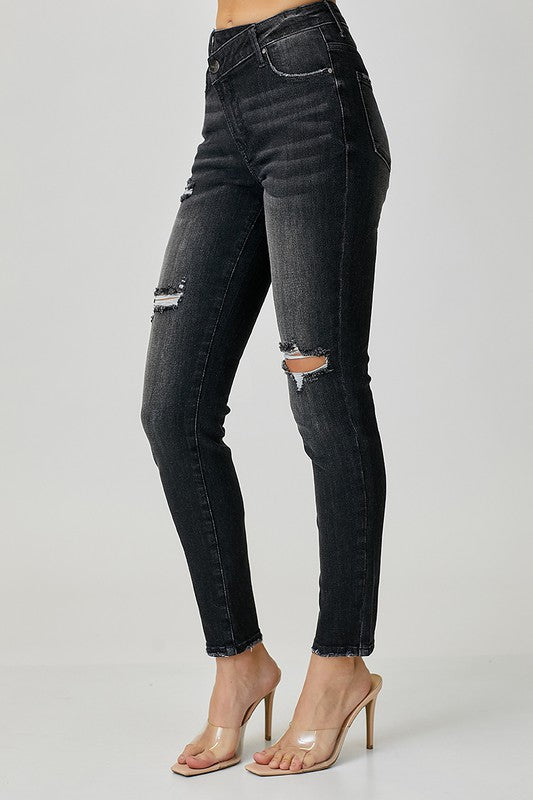 Cruz Black Crossover Jeans