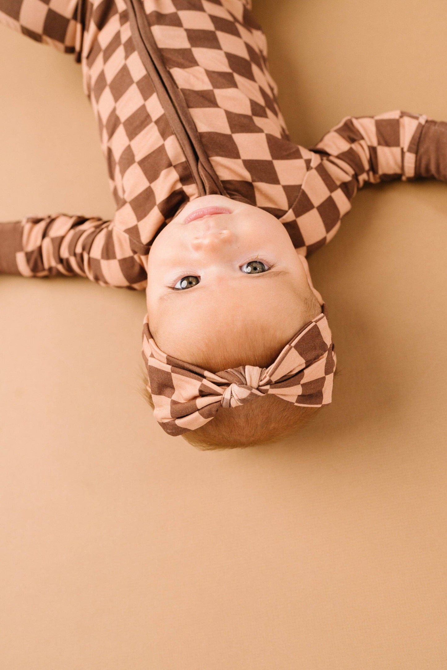 Espresso Checkered Bamboo Sleeper