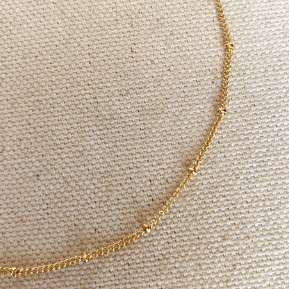 Satellite Chain Anklet - 18k Gold