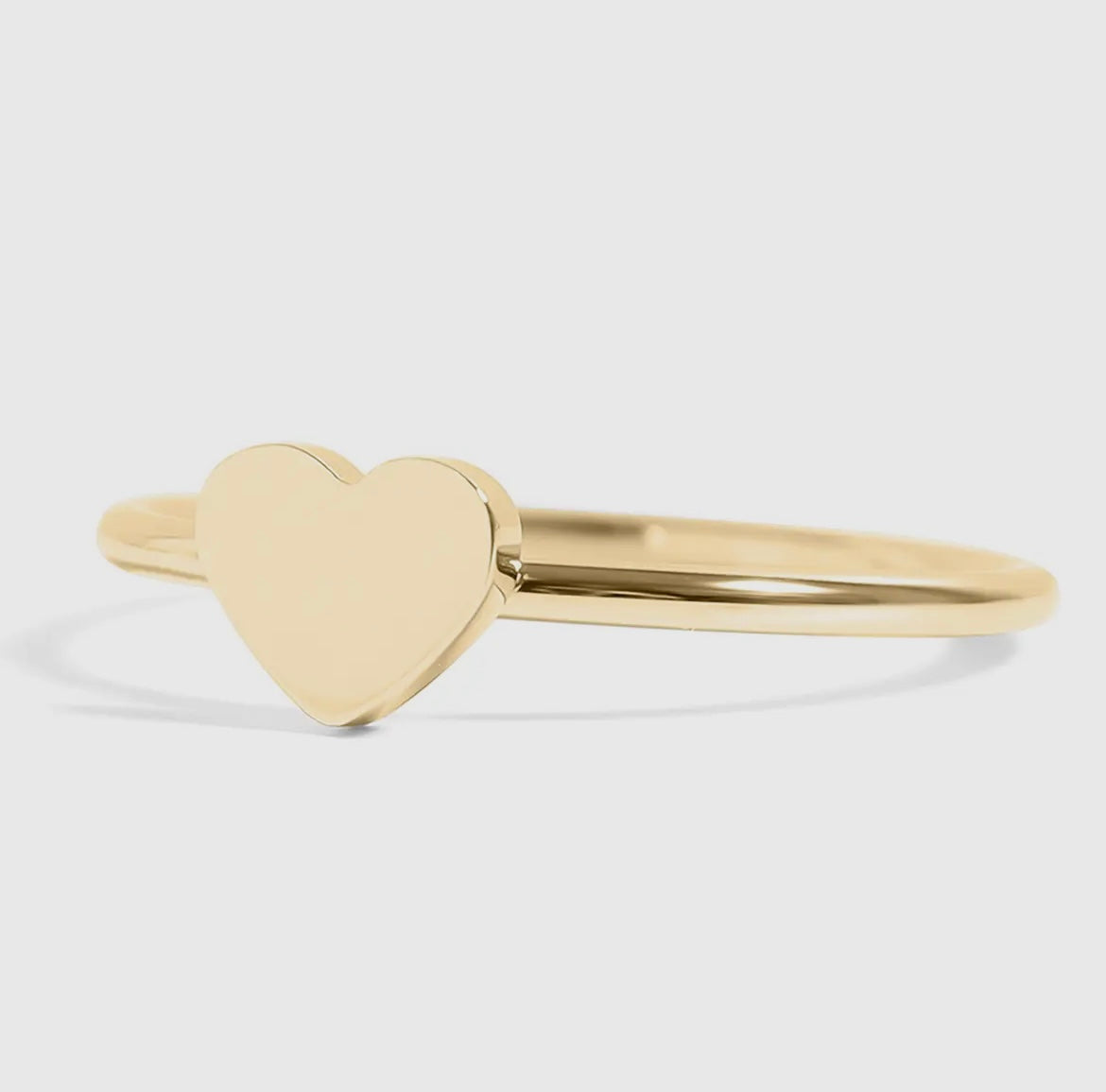 18K Gold Heart Ring