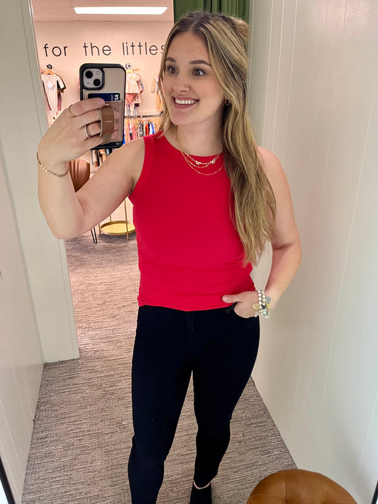 Bev Basic Tank - Red