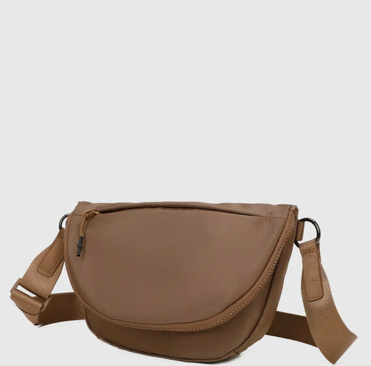 Hayley Nylon Sling Bag - Caramel