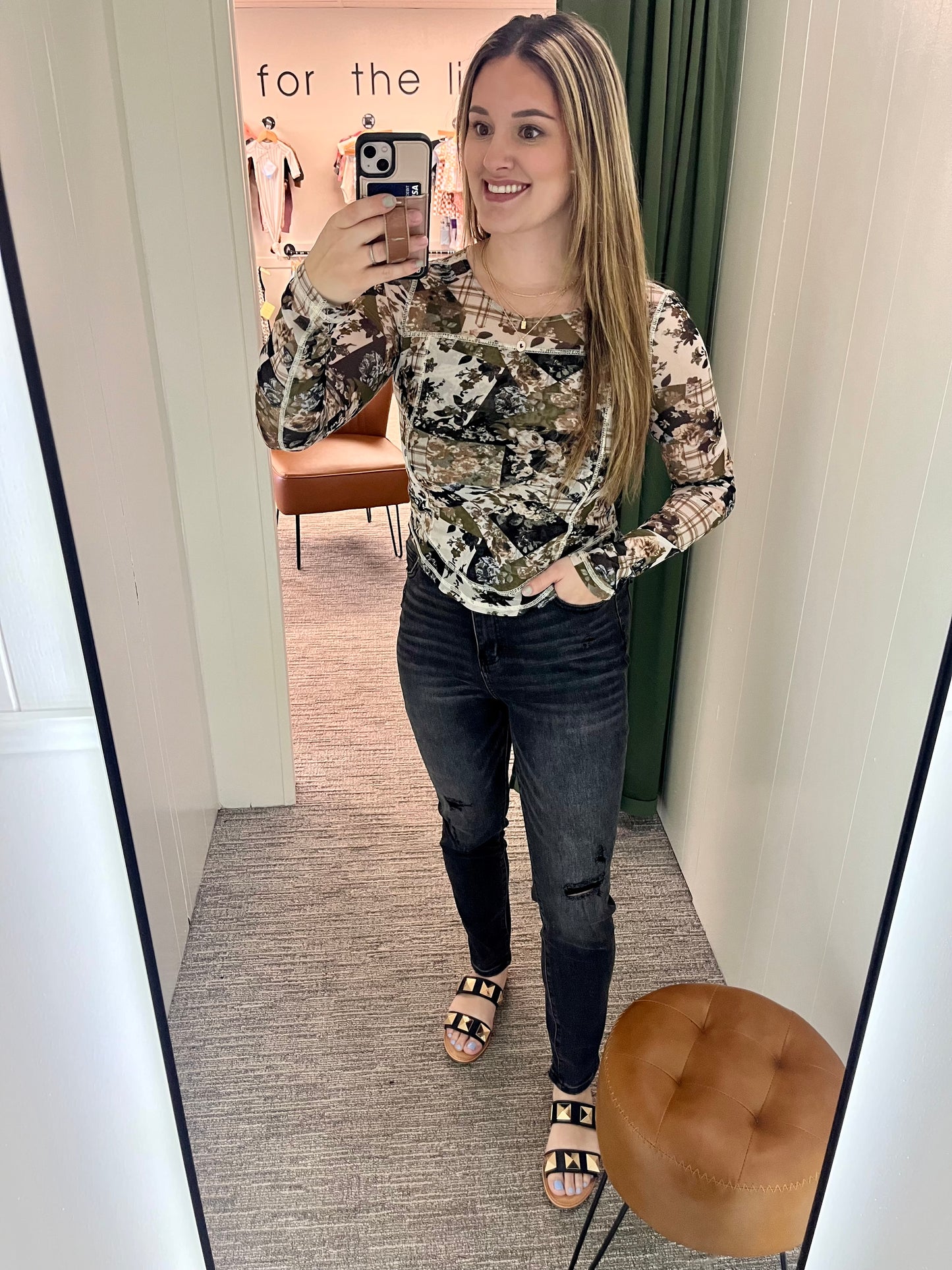 Vera Patchwork Mesh Top