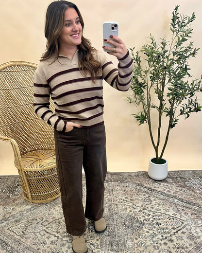 Jade Barrel Jeans - Brown
