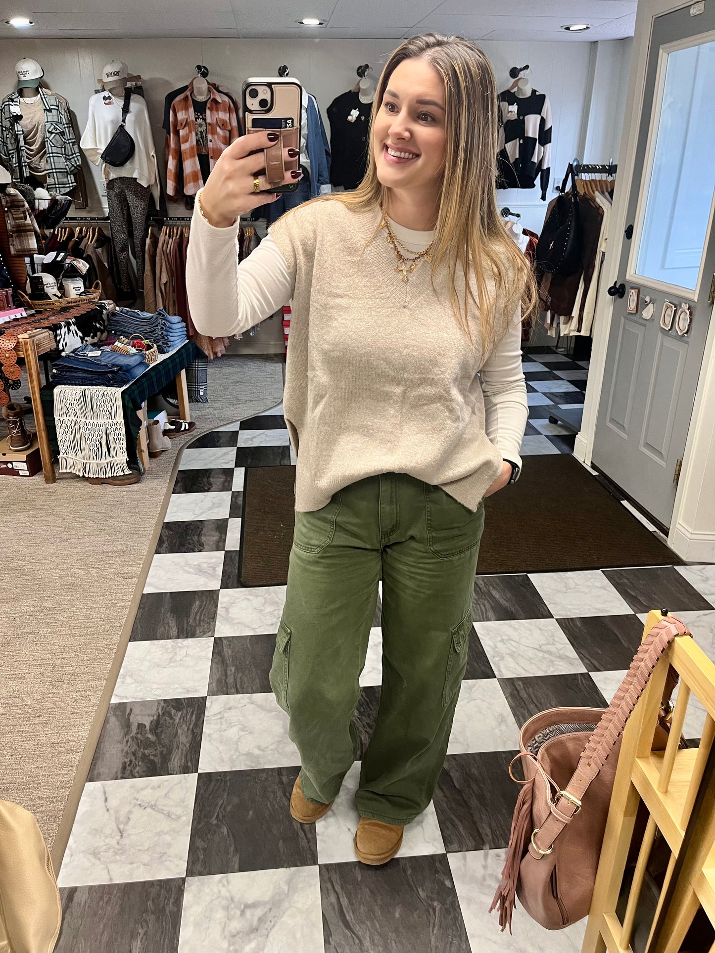 Jenn Sweater Vest - Taupe
