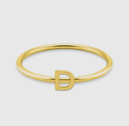 18K Gold Initial Rings