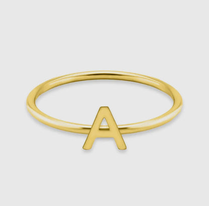 18K Gold Initial Rings