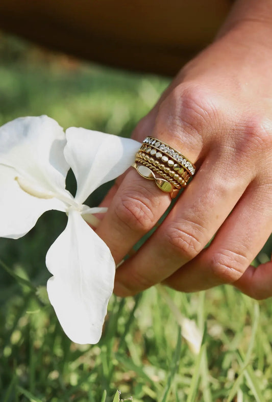 18K Gold Birthstone Eternity Ring