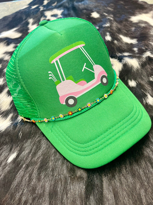 Golf Cart Hat - Kelly Green