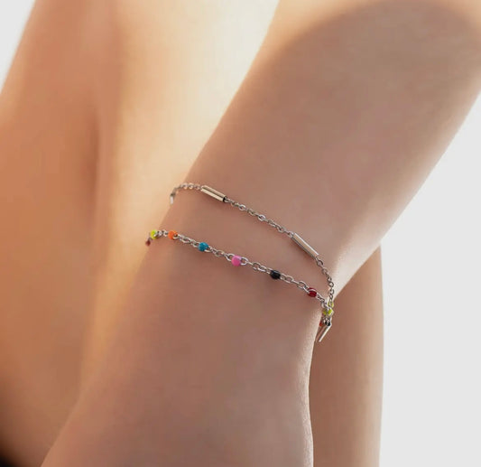 Satellite Bar Chain Bracelet - Stainless Steel
