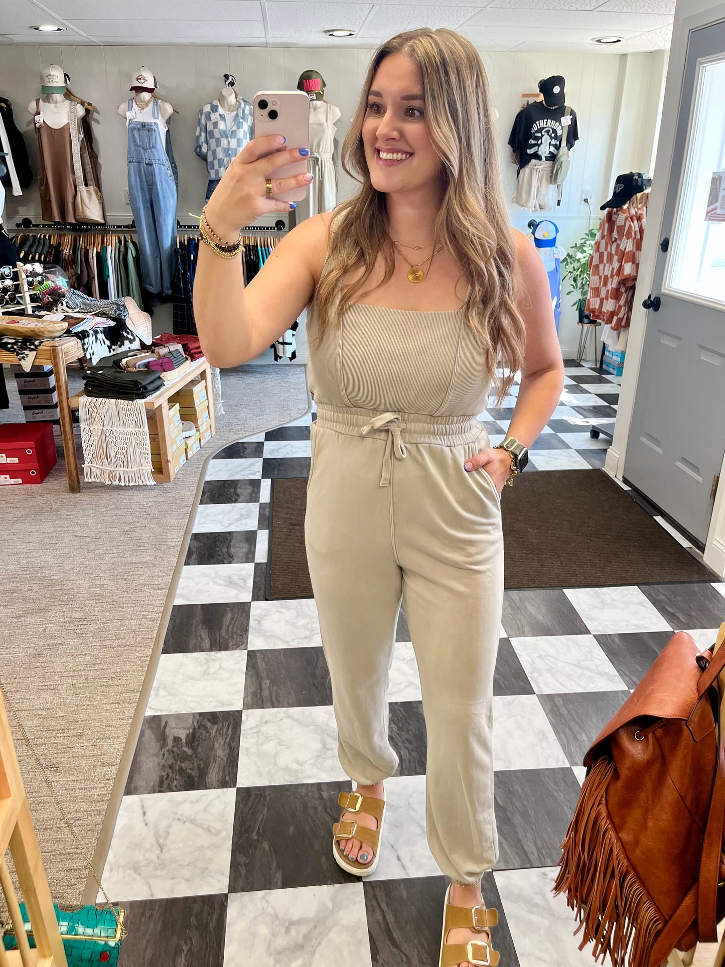 Chelley Jumpsuit - Ash Beige
