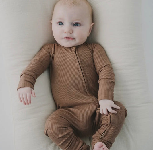 Mocha Ribbed Bamboo Sleeper