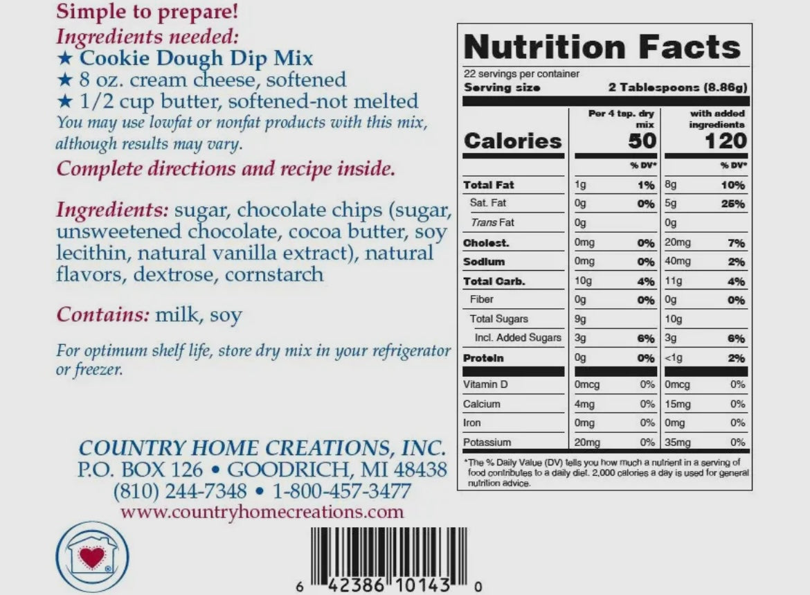 Cookie Dough Dip Mix