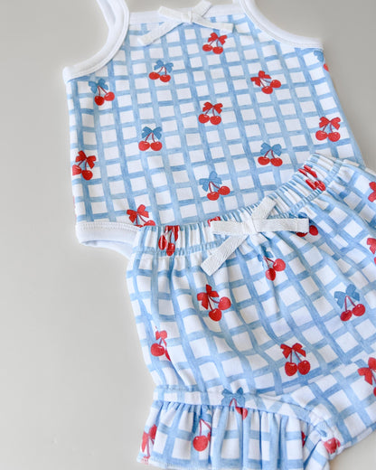 Shorts Set | Gingham Cherry