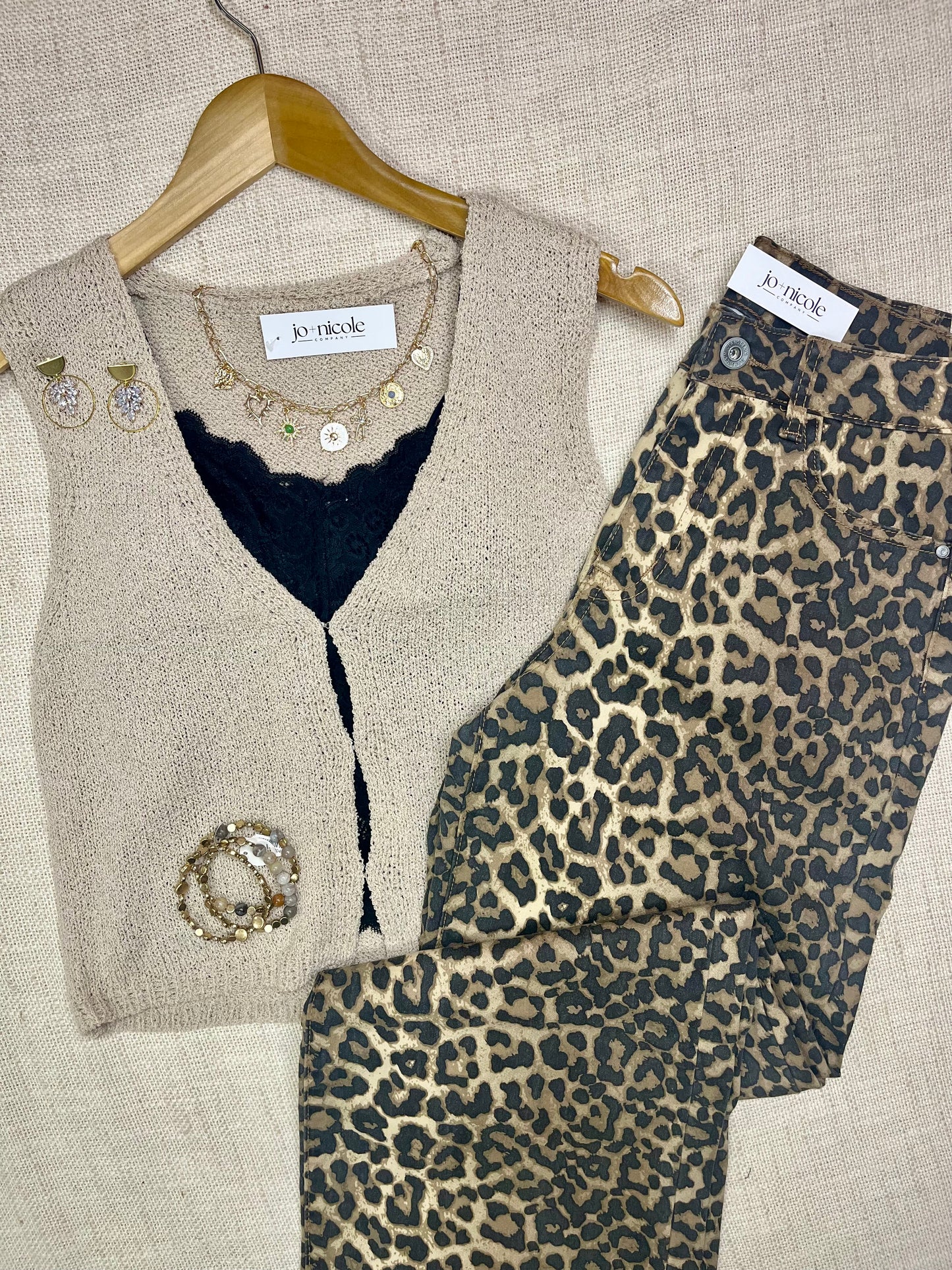 Hallie Sweater Vest - Taupe