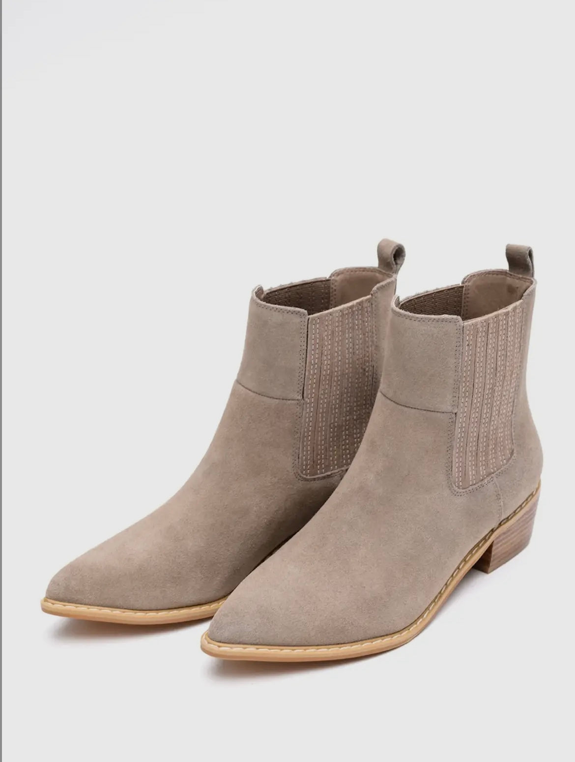 Leonora Suede Boot - Taupe