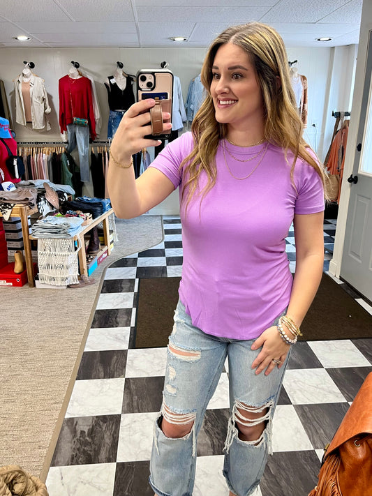Regan Basic Tee - Lavender