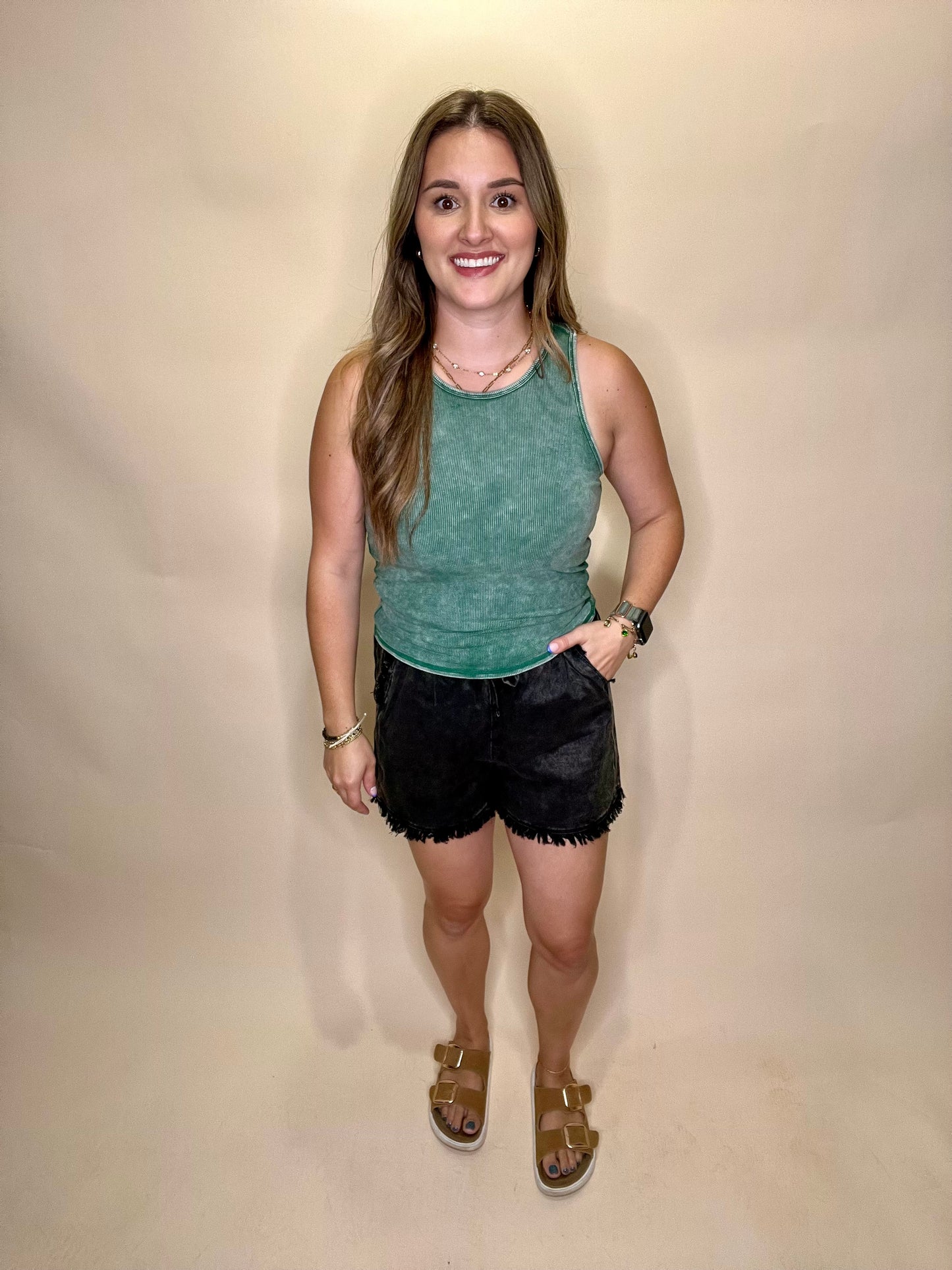 Renae Tank - Forrest Green