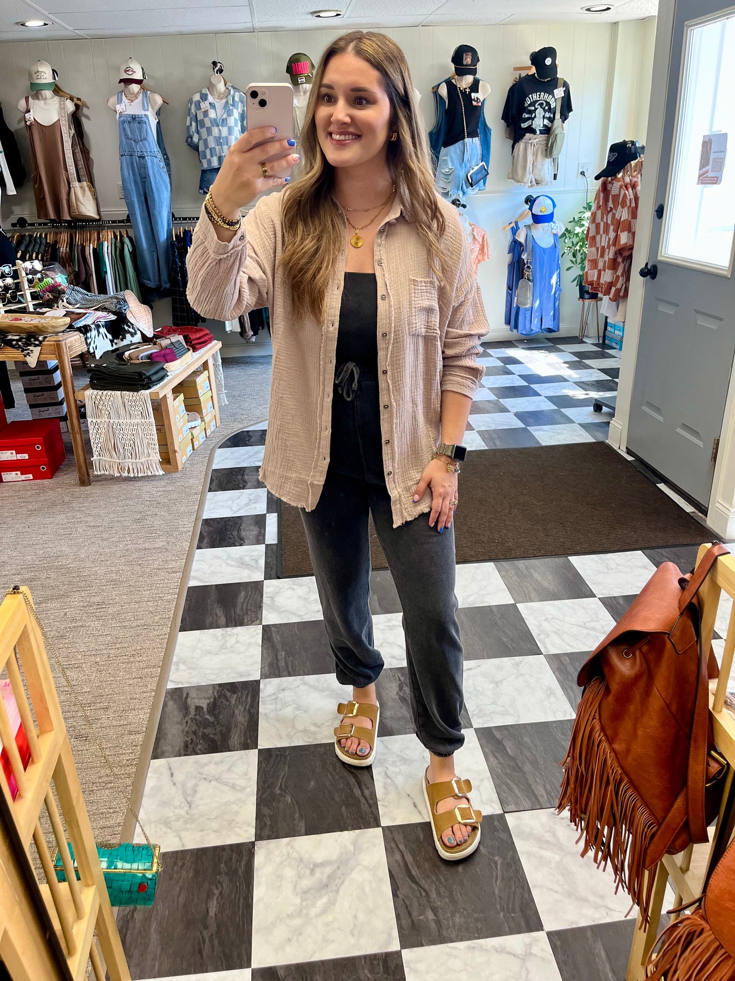 Tillie Button Up - Ash Mocha