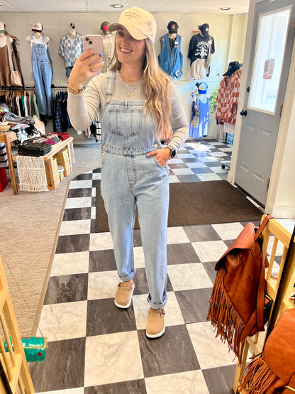 Alyssa Overalls - Light Wash