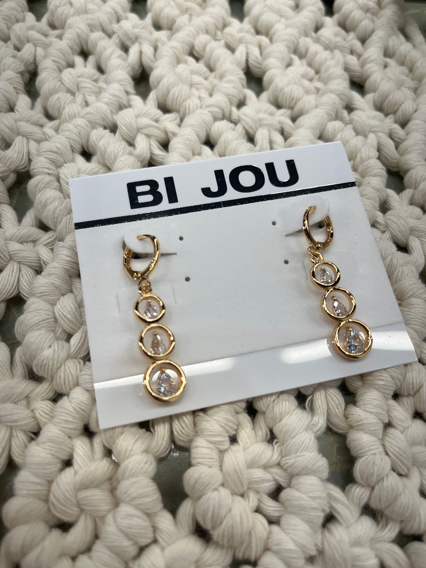 Circle Crystal Dangle Earrings