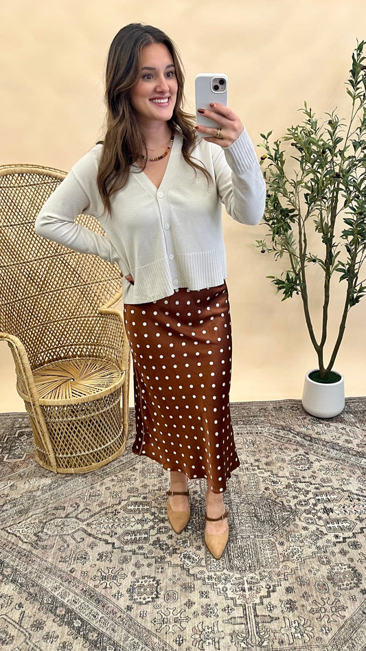Alex Button Down Cardigan - Cream