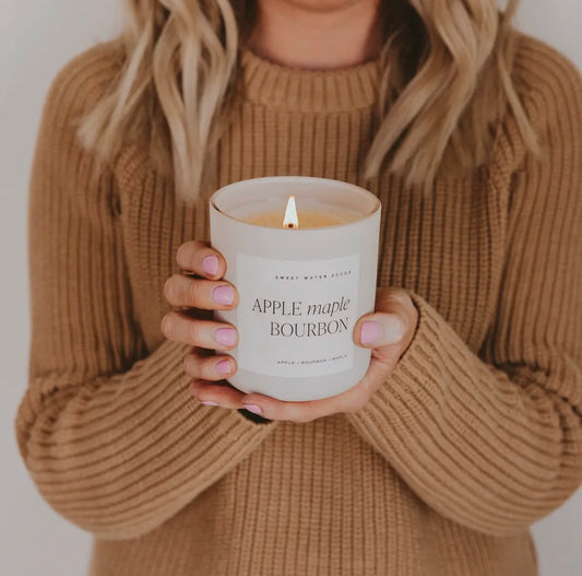 Apple Maple Bourbon Soy Candle - 15 oz