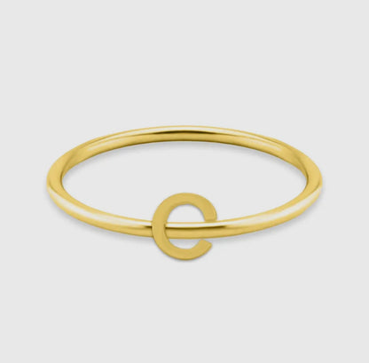 18K Gold Initial Rings