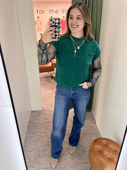 Nola Lace Long Sleeve - Teal