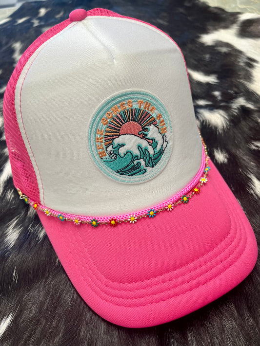 Here Comes the Sun Hat - Bright Pink