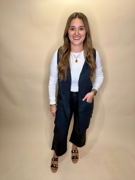 Collyns Sweater Vest - Dark Teal