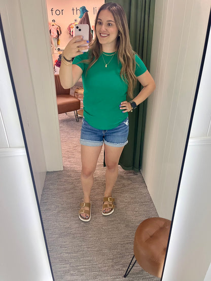 Regan Basic Tee - Kelly Green