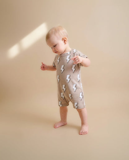 Cotton Romper | Electric Beige