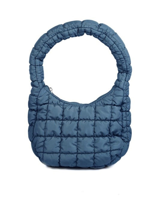 Mini Quilted Purse - Teal