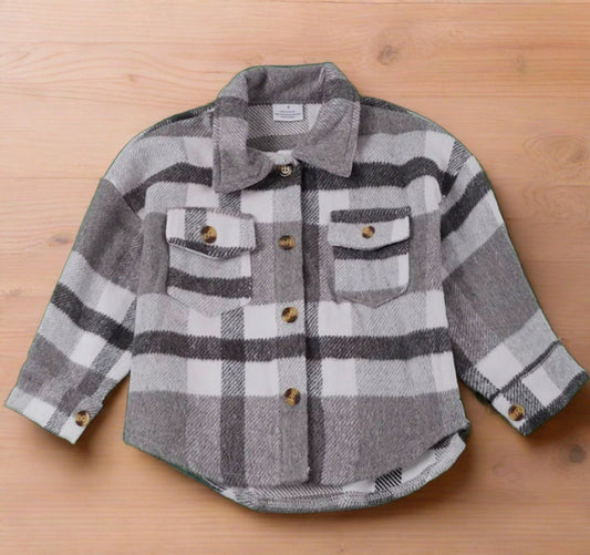 Gray Plaid Shacket