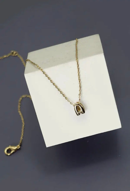 Initial Bubble Letter Necklaces