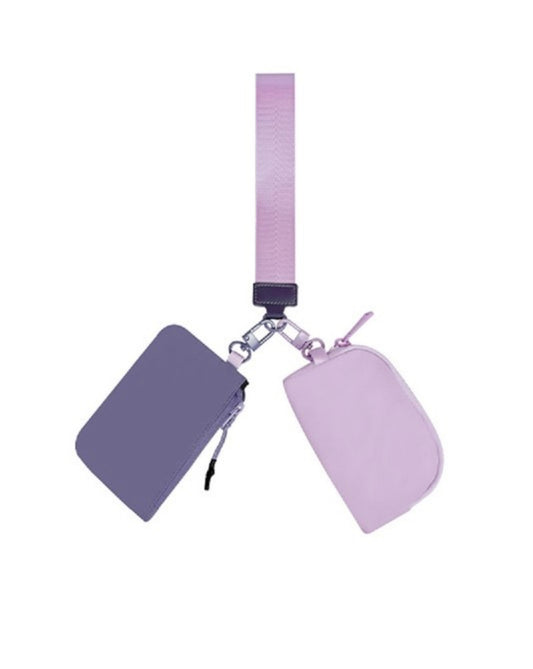 Dual Pouch Wristlet - Purples