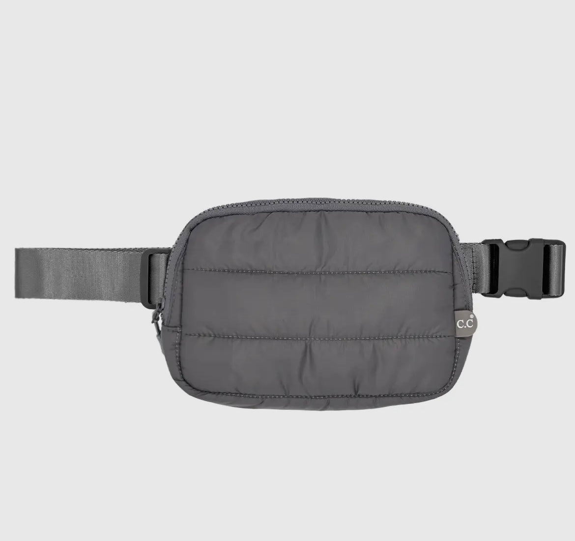 Puffer Belt Bag - Gray