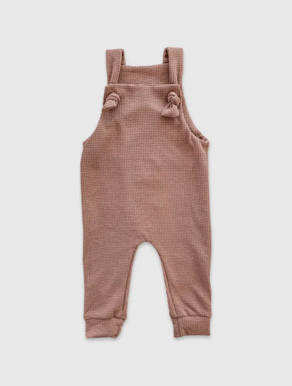 Knotted Overalls - Blush