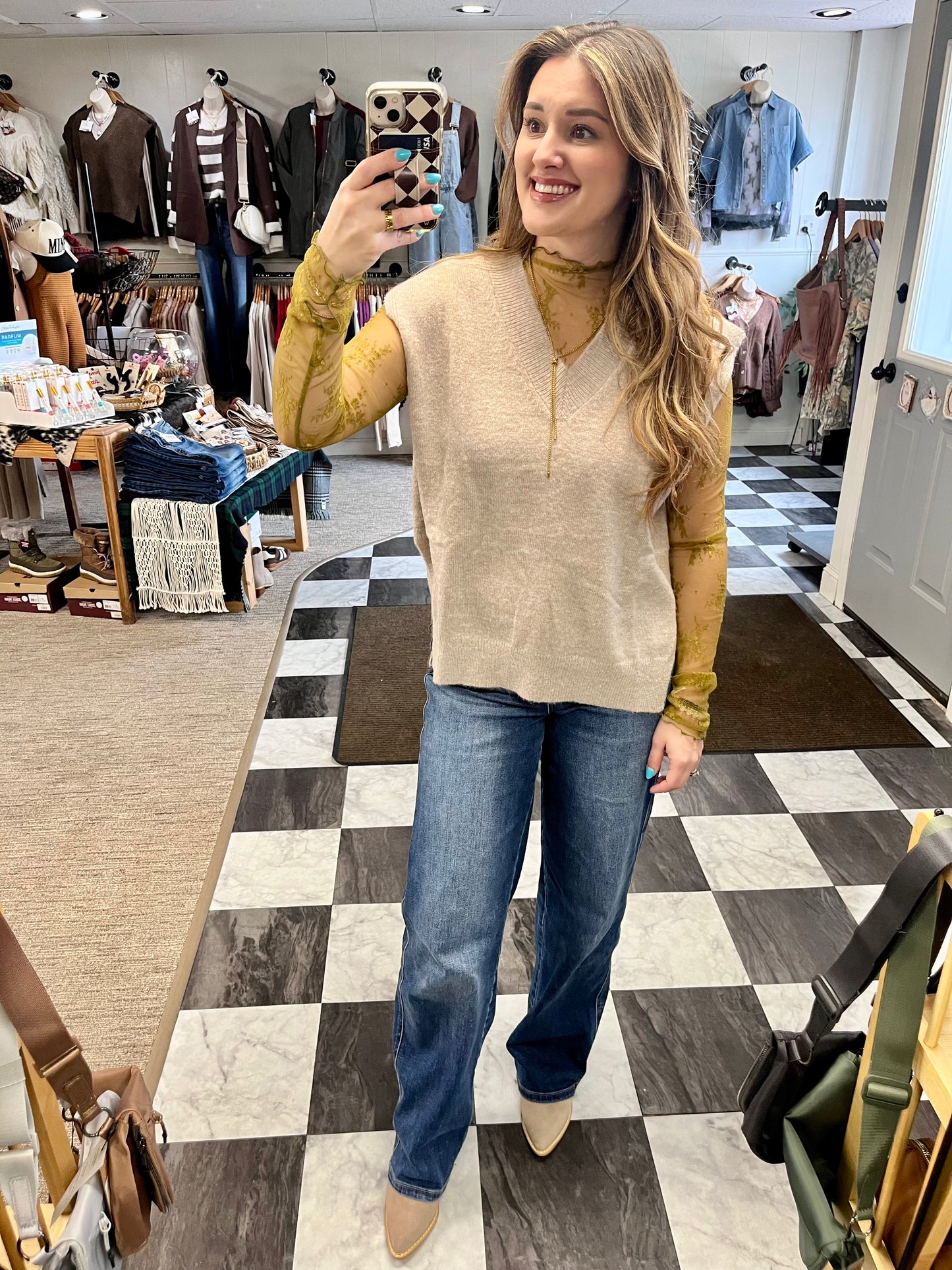 Jenn Sweater Vest - Taupe