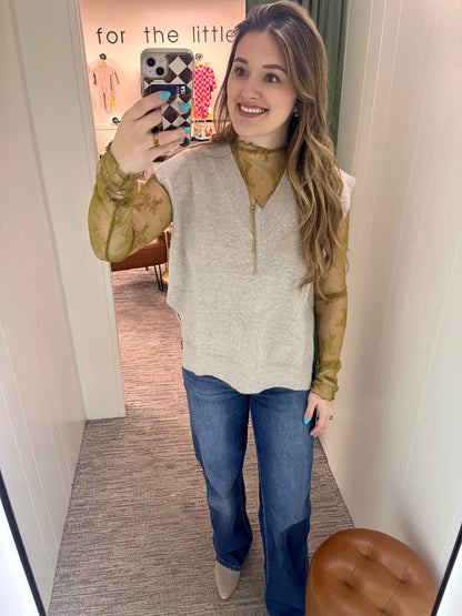 Jenn Sweater Vest - Taupe